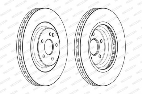 Тормозной диск передний левый/правый MERCEDES SL (R129) 2.8-7.3 07.92-12.01 FERODO DDF1900C-1