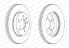 Комплект тормозных дисков (цена за штуку, комплект 2 шт.) передние левая/правая Volkswagen AMAROK 2.0/2.0D/3.0D 09.10- FERODO DDF2017C (фото 2)