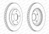 Комплект передних тормозных дисков левая/правая NISSAN JUKE, PULSAR, SENTRA VII, TIIDA 1.2/1.5D/1.6 06.10- FERODO DDF2100C (фото 2)