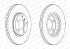 Комплект тормозных дисков (цена за штуку, комплект 2 шт.) передние левая/правая MINI COUNTRYMAN (R60), PACEMAN (R61) 1.6 08.10-10.16 FERODO DDF2125C (фото 2)