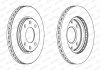 Комплект гальмівних дисків (2 шт.) передні лівий/правий CITROEN AX, SAXO, XSARA, ZX; PEUGEOT 106 I, 106 II, 205 I, 205 II, 206, 206+, 306, 309 I, 309 II 1.0-Electric 07.86- FERODO DDF214C (фото 2)