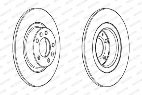 Комплект задних тормозных дисков левая/правая PEUGEOT 508, 508 I 1.6-2.2D 11.10- FERODO DDF2297C (фото 1)