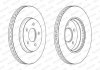 Комплект тормозных дисков (цена за штуку, комплект 2 шт.) передние левая/правая FORD MAVERICK; FORD USA ESCAPE; MAZDA TRIBUTE 2.0-3.0 02.01- FERODO DDF2357C (фото 2)