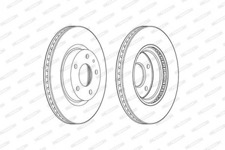 Комплект задніх гальмівних дисків лівий/правий MAZDA 3, CX-3 1.5D-2.2D 07.13- FERODO DDF2465C