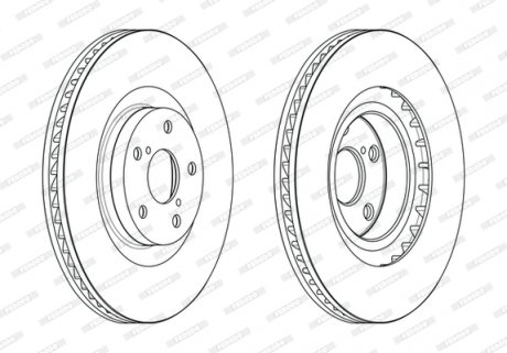 Фото автозапчасти тормозной диск передний левый LEXUS GS 3.5 09.06-11.11 FERODO DDF2496LC-1