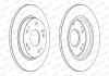 Комплект тормозных дисков (2 шт) задний левый/правый HONDA CR-Z 1.5H 06.10- FERODO DDF2524C (фото 2)