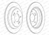 Комплект гальмівних дисків (2 шт.) задні лівий/правий KIA CARENS IV 1.6/1.7D/2.0 03.13- FERODO DDF2608C (фото 2)