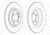 Комплект тормозных дисков (цена за штуку, комплект 2 шт.) задние левая/правая JAGUAR E-PACE; LAND ROVER DISCOVERY SPORT 2.0/2.0D/2.2D 09.14- FERODO DDF2633C (фото 2)