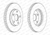 Комплект тормозных дисков (цена за штуку, комплект 2 шт.) передние левая/правая TOYOTA AURIS, COROLLA 1.2-1.8H 10.12-08.19 FERODO DDF2653C (фото 2)