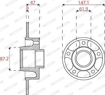 Фото автозапчасти диск гальмівний FERODO DDF2820C-1