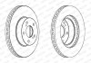 Комплект тормозных дисков (цена за штуку, комплект 2 шт.) передние левая/правая SUBARU IMPREZA, LEGACY I, LEGACY II, LEGACY III 1.5-2.2 01.89-03.12 FERODO DDF485C (фото 1)