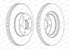 Комплект тормозных дисков (цена за штуку, комплект 2 шт.) передние левая/правая SUBARU IMPREZA, LEGACY I, LEGACY II, LEGACY III 1.5-2.2 01.89-03.12 FERODO DDF485C (фото 2)