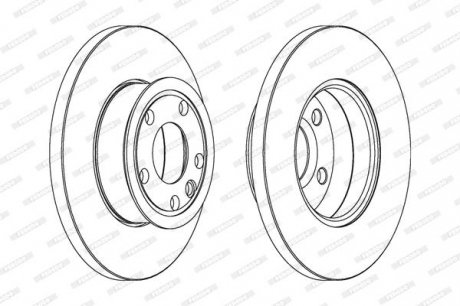 Комплект гальмівних дисків (2 шт.) передні лівий/правий Volkswagen TRANSPORTER IV 1.9D/2.4D/2.5D 07.90-04.03 FERODO DDF562C