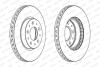 Фото автозапчасти комплект тормозных дисков (цена за штуку, комплект 2 шт.) передние левая/правая VOLVO 850, 940 II, C70 I, S70, S90 I, V70 I, V90 I, XC70 I 2.0-2.9 06.91-10.05 FERODO DDF605C (фото 5)