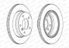 Комплект тормозных дисков (цена за штуку, комплект 2 шт.) задние левая/правая BMW 3 (E36), 3 (E46) 1.6-2.8 09.93-12.07 FERODO DDF831C (фото 2)