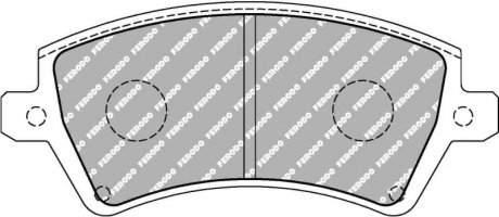 Фото автозапчастини гальмівні колодки - професійні DS 2500 ; перед, TOYOTA COROLLA 1.4-2.0D 09.00-10.07 FERODO FCP1573H