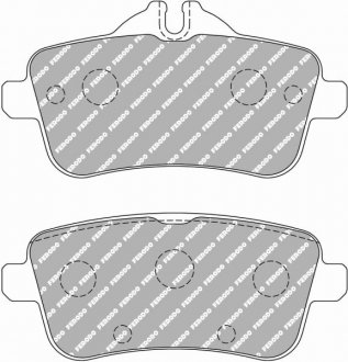 Фото автозапчасти тормозные колодки DS 2500 Performance без дорожных разрешений; назад, MERCEDES A (W176), CLA (C117), GL (X166), M (W166), SLC (R172), SLK (R172) 2.0/3.0/5.5 11.11- FERODO FCP4587H