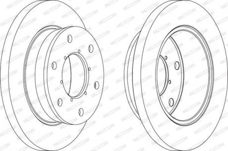 Фото автозапчасти тормозной диск передний левый/правый IVECO DAILY IV 3.0D 05.06-08.11 FERODO FCR343A