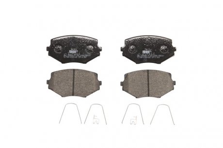 Комплект тормозных колодок спереди (с аксессуарами) MAZDA MX-5 I, MX-5 II 1.6/1.8 05.90-10.05 FERODO FDB1011 (фото 1)