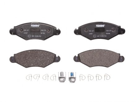 Комплект тормозных колодок передний CITROEN XSARA; PEUGEOT 206, 206+, 306 1.1-1.9D 06.94- FERODO FDB1378 (фото 1)