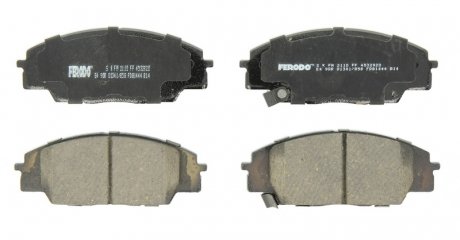 Комплект тормозных колодок передний ACURA RSX; HONDA CIVIC VII, CIVIC VIII, S2000 2.0/2.2 06.99- FERODO FDB1444 (фото 1)