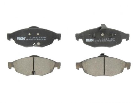 Комплект тормозных колодок передние (с замком) CHRYSLER SEBRING 2.0-3.0 01.00- FERODO FDB1550 (фото 1)