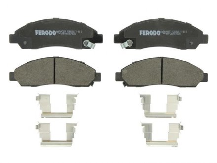 Комплект гальмівних колодок передній (з пружиною) GREAT WALL FENGJUN 5, HOVER, HOVER H3, PEGASUS; ISUZU D-MAX I, ELF; KIA K2500 II, K2700 II, K2700 III 2.0-3.0D 09.00- FERODO FDB1816