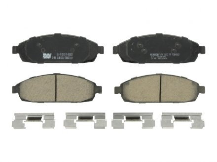 Комплект тормозных колодок спереди (с молнией) BMW 3 (E30); JEEP COMMANDER, GRAND CHEROKEE III, GRAND CHEROKEE IV 1.6-6.1 09.87- FERODO FDB4002 (фото 1)