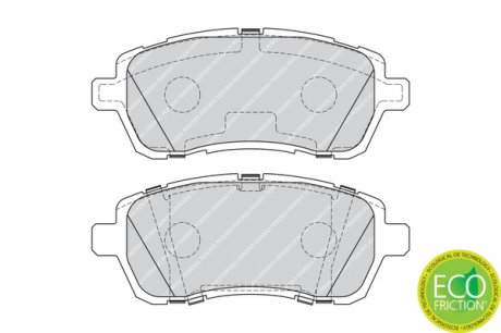 Комплект гальмівних колодок передній FORD FIESTA VI, KA+ III; SUZUKI SWIFT V 1.0-1.6D 06.08- FERODO FDB4179W