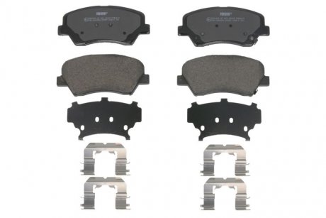 Комплект тормозных колодок передний HYUNDAI ELANTRA V, I30, VELOSTER; KIA CEE'D, CEED, PRO CEE'D 1.4-1.6D 02.11- FERODO FDB4613 (фото 1)