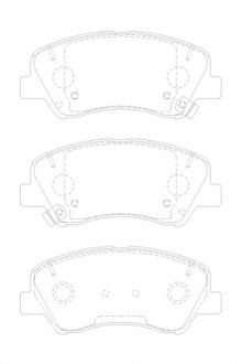 Комплект гальмівних колодок спереду HYUNDAI ACCENT V, SOLARIS; KIA RIO IV 1.0H-1.6 01.17- FERODO FDB5135