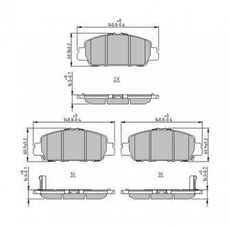 Комплект тормозных колодок передний HONDA ACCORD IX, HR-V 1.5/1.6D/3.5 09.12- FERODO FDB5234