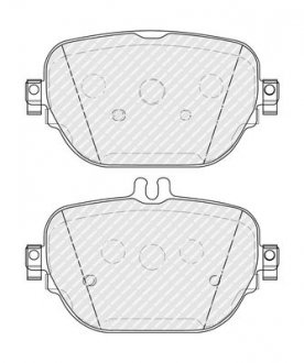 Фото автозапчастини колодки гальмівні дискові (комплект 4 шт) FERODO FDB5287