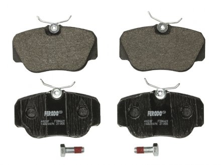 Комплект тормозных колодок передний (с направляющими винтами тормозного суппорта) MERCEDES 190 (W201); SAAB 9000 1.8-2.6 10.82-12.98 FERODO FDB669 (фото 1)