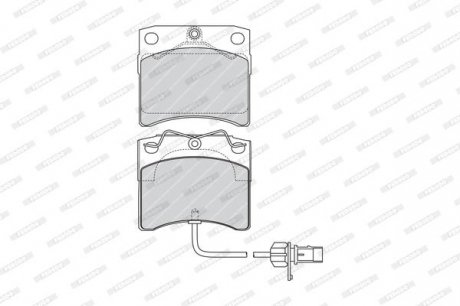 Фото автозапчасти комплект тормозных колодок передний Volkswagen LT 28-46 II, TRANSPORTER IV 2.0-2.8D 07.90-06.03 FERODO FVR1492