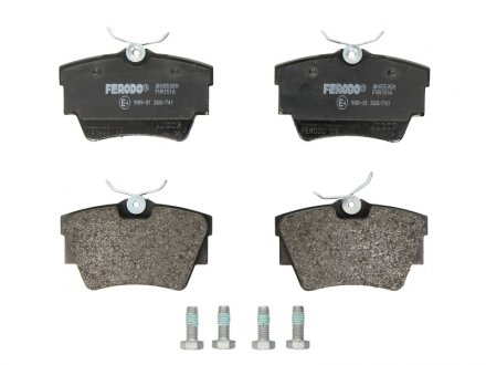Комплект тормозных колодок задний (с направляющими винтами тормозного суппорта) FIAT TALENTO; NISSAN INTERSTAR, NV300, PRIMASTAR; OPEL VIVARO A, VIVARO B; RENAULT TRAFIC II 1.6D-2.5D 02.01- FERODO FVR1516 (фото 1)