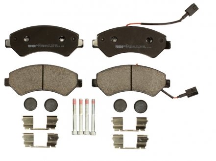 Комплект тормозных колодок передний (с замком; с направляющими винтами тормозного суппорта) CITROEN JUMPER; FIAT DUCATO; PEUGEOT BOXER 2.0D-3.0D 04.06- FERODO FVR1925 (фото 1)