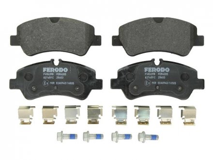 Комплект тормозных колодок задних FORD TOURNEO CUSTOM V362, TRANSIT CUSTOM V362, TRANSIT V363 1.0H-2.2D 04.12- FERODO FVR4398