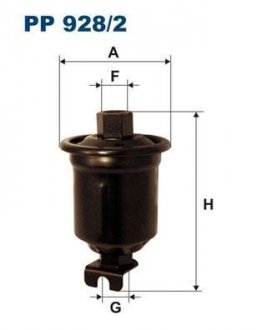 Фото автозапчасти фильтр топливный Toyota CARINA II (_T17_) 2 0GLi 04/88-04/92 FILTRON PP 928/2