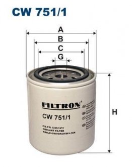 Фильтр для охлаждающей жидкости FILTRON CW751/1