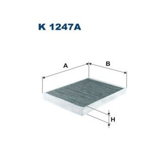Фото автозапчасти салонный фильтр с активированным углем CITROEN C5 III, C6; PEUGEOT 407 1.6-3.0D 03.04- FILTRON K 1247A