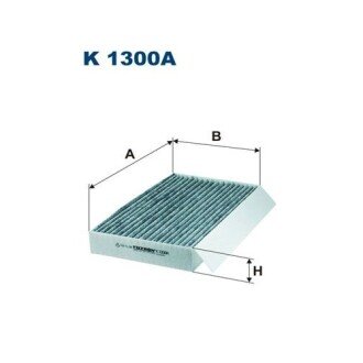Фото автозапчасти салонный фильтр с активированным углем RENAULT FLUENCE, MEGANE, MEGANE III 1.2-Electric 11.08- FILTRON K 1300A