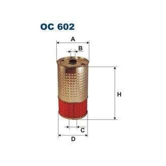 Фото автозапчасти фильтр масла Mercedes O 100/O 405/UNIMOG/190 (W201)/C T-MODEL (S124)/E T-MODEL (S211)/E (W124)/G (W460)/KOMBI T- MODEL (S124) 2.0D-3.4D >1983 d12x25x88x90.5mm H-167mm FILTRON OC 602