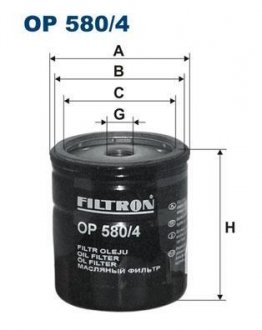 Фото автозапчасти масляный фильтр FILTRON OP580/4