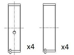 Фото автозапчасти вкладиши шатунні Opel 1,6-1,7d/1,8-2,0B 85- Fischer Automotive One (FA1) BB2050STD