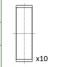 Фото автозапчастини вкладиші шатунні VW Crafter/T5 2.5 TDI 03-11 (+0.25) Fischer Automotive One (FA1) BB2073025