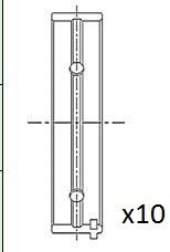 Фото автозапчасти вкладиші корінні (0.10) Fiat Palio/Punto 1.2 03- Fischer Automotive One (FA1) BM1052-010