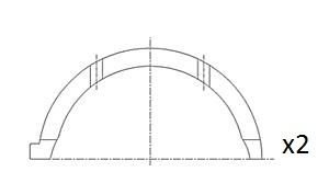 Фото автозапчастини півкільця упорні (2шт) STD Nissan Almera/X-trail 2.2dCi 03- Fischer Automotive One (FA1) BT3000-STD (фото 1)