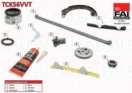 ZESTAW TOYOTA ROZRZADU DOHC YARIS/VITZ 99- Fischer Automotive One (FA1) TCK56VVT