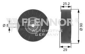 Ролик ремня кондиционера VW/Audi 2.6/2.8 V6 (диам.90 мм) INA,NSK Flennor FU20909 (фото 1)